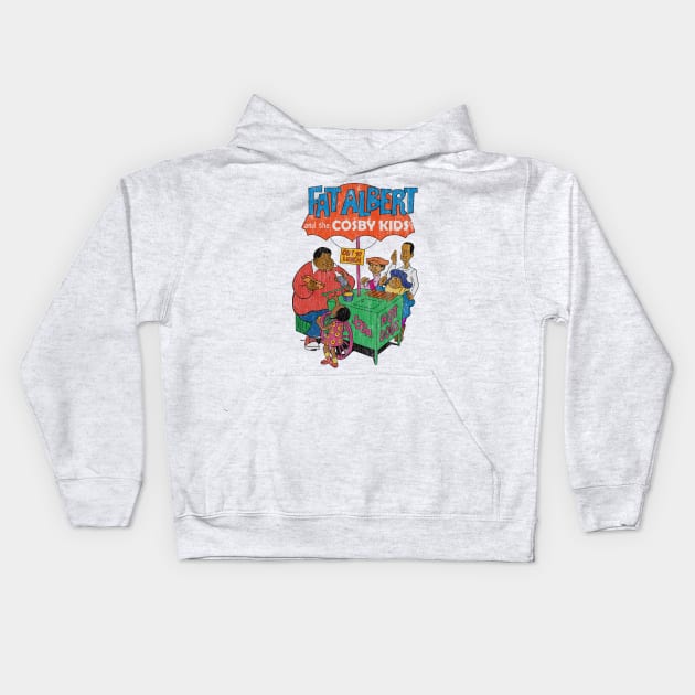 Distressed Fat Albert Kids Hoodie by OniSide